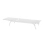 Lettino DKD Home Decor reclinabile Bianco PVC Alluminio (191 x 58 x 98 cm)