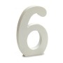 Numeri 6 Legno Bianco (1,8 x 21 x 17 cm) (12 Unità)