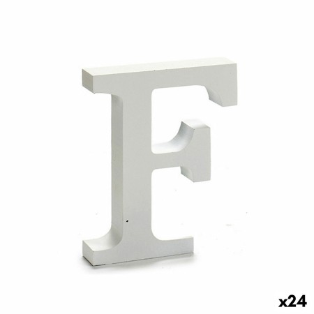 Lettera F Legno Bianco (2 x 16 x 14,5 cm) (24 Unità)