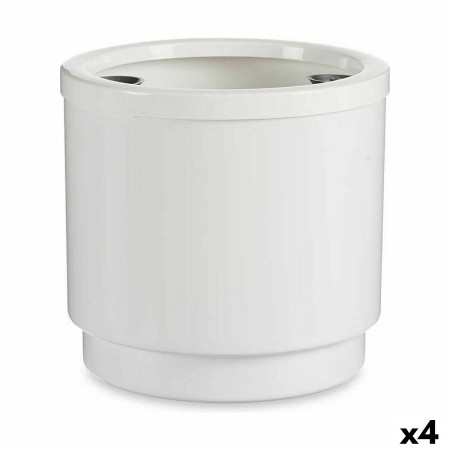 Vaso Autoirrigante Bianco polipropilene (26 x 25 x 26 cm) (4 Unità)