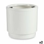 Vaso Autoirrigante Bianco polipropilene (2 Unità) (38 x 37,5 x 38 cm)