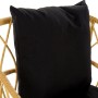 Sedia da giardino DKD Home Decor MB-178990 Naturale Nero Metallo Rattan (76 x 58 x 80 cm)