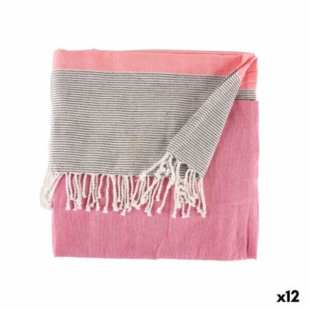 Foulard Multiuso Righe 160 x 200 cm Rosa (12 Unità)