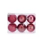 Set di palline di Natale Rosa PVC Ø 8 cm (24 Unità)