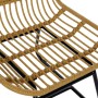 Sedia da giardino DKD Home Decor MB-178991 Naturale Nero Metallo Rattan (58 x 65 x 89 cm)