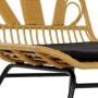 Sedia da giardino DKD Home Decor MB-178991 Naturale Nero Metallo Rattan (58 x 65 x 89 cm)