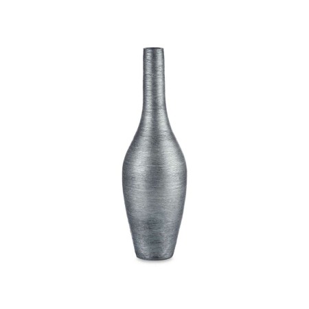 Vaso Righe Ceramica Argentato Grigio (21 x 78 x 21 cm)