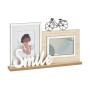 Cornice Portafoto Smile 2 fotos Nero Marrone Legno MDF (6 Unità) (40 x 27 x 6 cm)