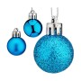 Set di palline di Natale Ø 3 cm Azzurro Plastica (12 Unità)