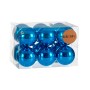 Set di palline di Natale Azzurro Plastica Ø 7 cm (12 Unità)