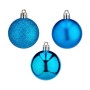 Set di palline di Natale Azzurro Plastica 5 x 6 x 5 cm (12 Unità)