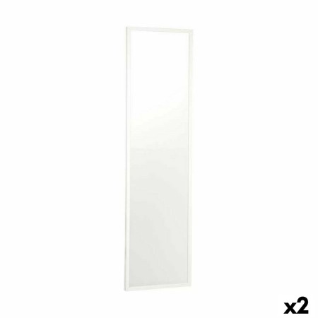 Specchio da parete 30 x 120 cm Bianco Legno MDF (2 Unità)