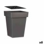 Vaso Autoirrigante Grigio Plastica (37 x 51 x 37 cm) (6 Unità)