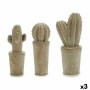 Statua Decorativa da Giardino Cactus Pietra Cemento 11 x 28 x 11 cm (3 Unità)