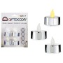 Set di Candele 4 x 4 x 3,7 cm Argentato (12 Unità)