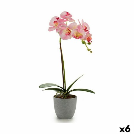 Pianta Decorativa Orchidea Plastica 13 x 39 x 22 cm (6 Unità)