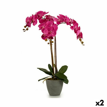 Pianta Decorativa Orchidea Plastica 60 x 78 x 44 cm (2 Unità)