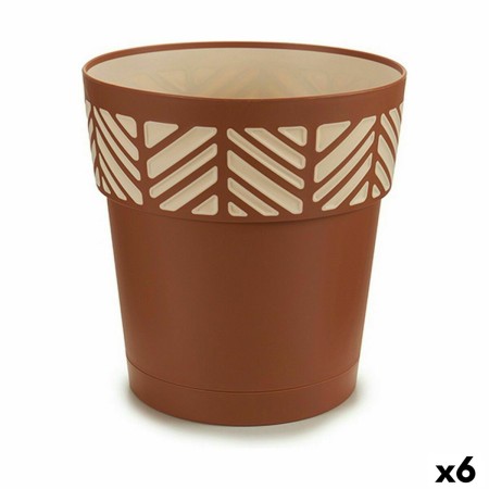 Vaso Autoirrigante Stefanplast Orfeo Terracotta Plastica 25 x 25 x 25 cm (6 Unità)