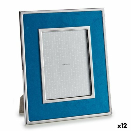 Cornice Portafoto Azzurro Velluto 1 x 30,8 x 25,8 cm (12 Unità)