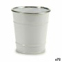 Vaso Secchio Bianco Argentato Zinco 10,5 x 10,5 x 10,5 cm (72 Unità)