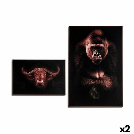 Quadro Gorilla bufalo Truciolare 81,5 x 3 x 121,5 cm (2 Unità)