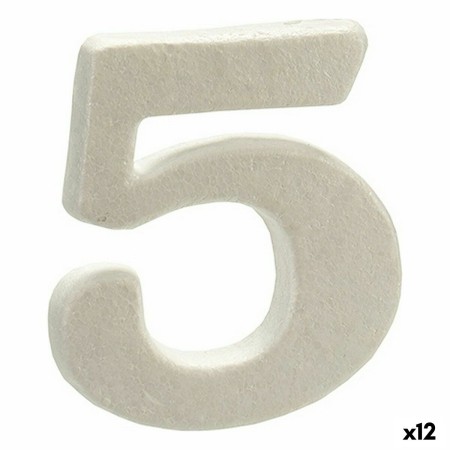 Numeri 5 Bianco polistirene 2 x 15 x 10 cm (12 Unità)