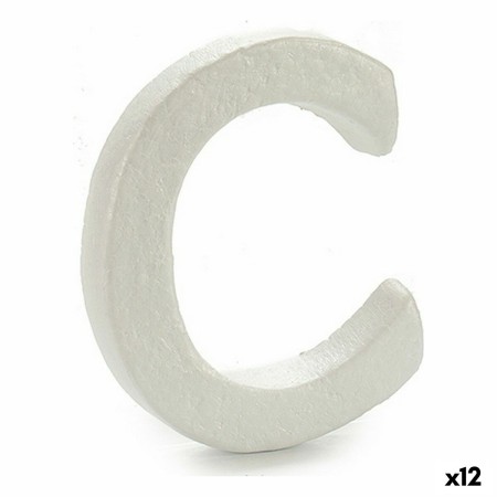 Lettera C Bianco polistirene 1 x 15 x 13,5 cm (12 Unità)