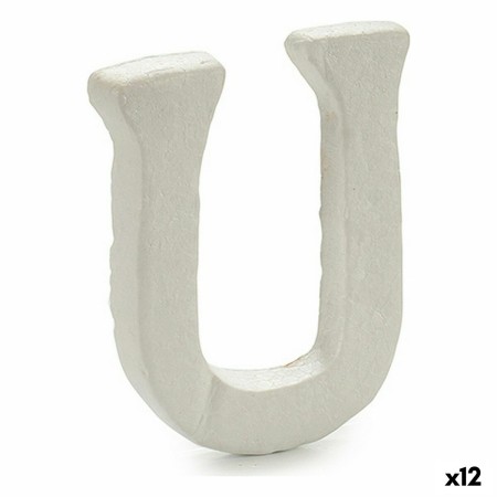 Lettera U Bianco polistirene 1 x 15 x 13,5 cm (12 Unità)