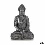 Statua Decorativa Buddha Seduto Argentato 17 x 32,5 x 22 cm (4 Unità)