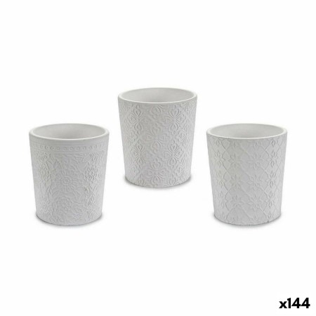 Vaso Modello Bianco Ceramica 12,3 x 12 x 12,3 cm (144 Unità)