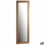 Specchio da parete 41 x 131 x 1,5 cm Dorato Legno Vetro (2 Unità)