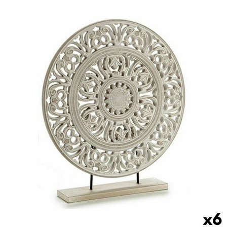 Statua Decorativa Mandala Bianco 7 x 49 x 44 cm (6 Unità)