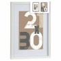 Portafoto da Parete Bianco Vetro Legno MDF 32,5 x 2,5 x 42,5 cm (6 Unità)