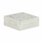 Scatola Decorativa Bianco Legno 18 x 6,5 x 18 cm (6 Unità)