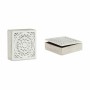 Scatola Decorativa Bianco Legno 22 x 7,5 x 22 cm (4 Unità)