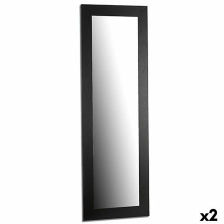 Specchio da parete Nero Legno Vetro 52,5 x 154,5 x 1,5 cm (2 Unità)