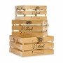 Set di Scatole Decorative Natural Marrone Legno (4 Unità)