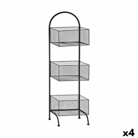 Scaffale Nero Metallo 20 x 99 x 32,5 cm (4 Unità)