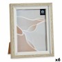 Cornice Portafoto 18,8 x 23,8 x 2 cm Cristallo Beige Bianco Plastica (6 Unità)