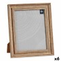 Cornice Portafoto 26 x 2 x 31 cm Cristallo Legno Marrone Rame Plastica (6 Unità)