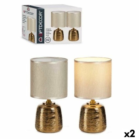 Lampada da tavolo Set Dorato Ceramica 13 x 13 x 26 cm (6 Unità)