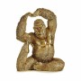 Statua Decorativa Yoga Gorilla Dorato 14 x 30 x 25,5 cm (3 Unità)