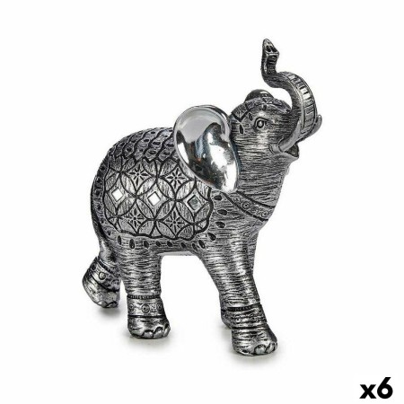 Statua Decorativa Elefante Argentato 21,5 x 20 x 8 cm (6 Unità)