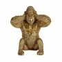 Statua Decorativa Gorilla Dorato 10 x 18 x 17 cm (12 Unità)