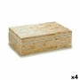 Scatola Decorativa Bianco Beige Madreperla Truciolare 15 x 7,2 x 25,2 cm (4 Unità)