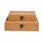 Set di Scatole Decorative Marrone Sughero Legno MDF (6 Unità)