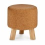 Puff Marrone Sughero Legno MDF 28 x 28 x 28 cm (4 Unità)