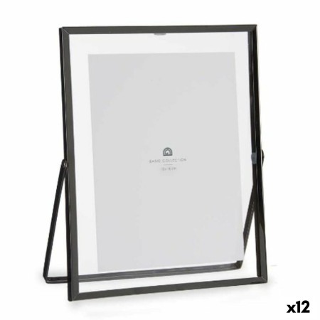 Cornice Portafoto Nero Metallo Vetro Plastica 18,5 x 1 x 23 cm (12 Unità)