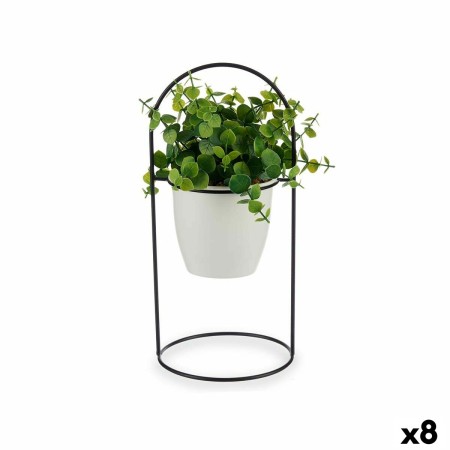 Pianta Decorativa Fogli Rotonda Metallo Plastica 21 x 30 x 21 cm (8 Unità)