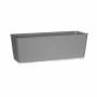 Vaso rettangolare da Balcone Stefanplast Grigio Plastica 18 x 16 x 49 cm (12 Unità)